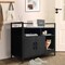 Cat Litter Box Cabinet with Storage Shelves Double Door MDF Metal